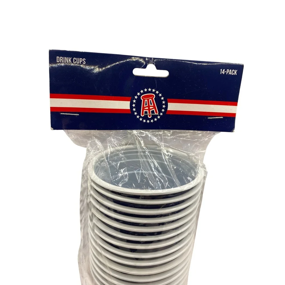 Beer Pong Barstool Sports 14 Pack Blue Drink Cups‎ Party Supplies New Flip Cup